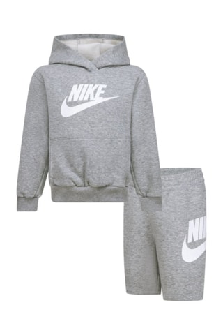 Sweat à capuche et short Club - Gris chiné - Nike