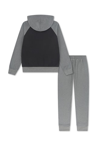 Sweat à capuche et pantalon - Gris clair chiné