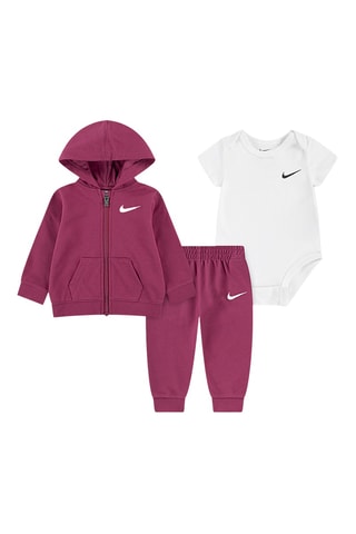 Ensemble 3 pièces - Rose foncé et blanc