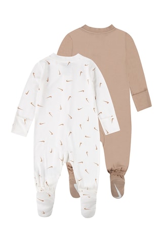 2 grenouillères - Blanc et camel