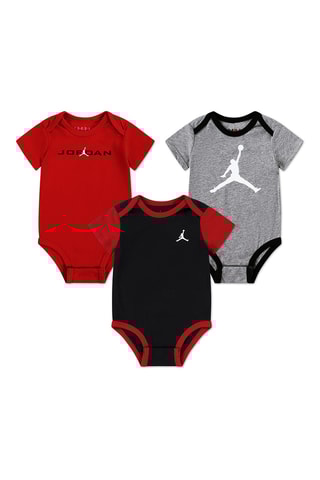 3 bodys - Rouge et gris chiné