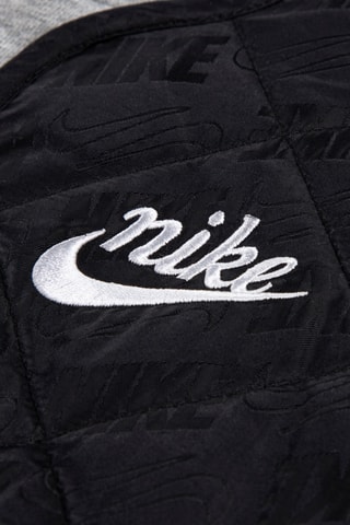 Veste trompe-l'œil polaire à capuche  - Noir