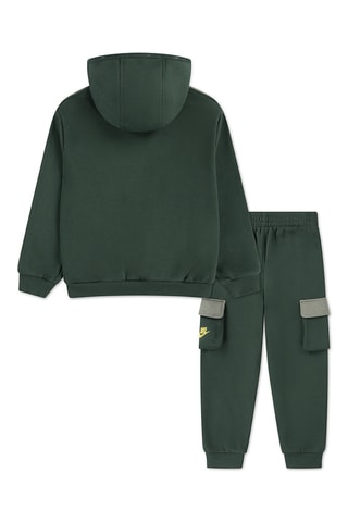 Sweat à capuche et pantalon polaires - Vert foncé