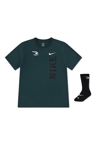 T-shirt et chaussettes - Vert foncé et noir