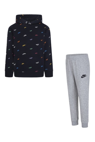 Sweat à capuche  et pantalon - Gris chiné