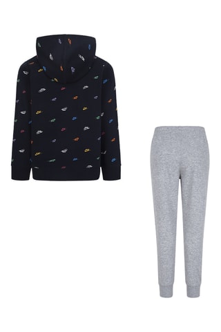 Sweat à capuche  et pantalon - Gris chiné