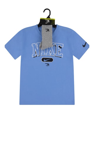 T-shirt et chaussettes - Ciel et gris