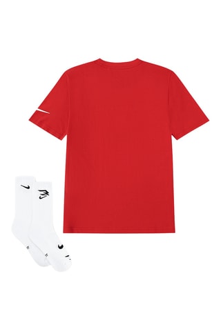 T-shirt et chaussettes - Rouge et blanc