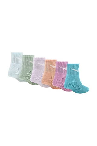 6 paires de chaussettes - Vert et rose