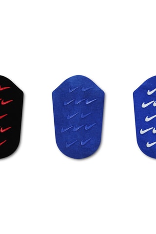 3 paires de chaussettes - Noir et bleu cobalt