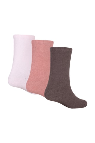 3 paires de chaussettes - Rose et marron