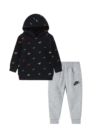 Sweat à capuche et pantalon - Gris clair et noir