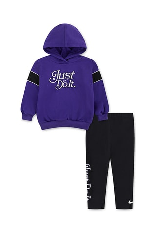 Sweat à capuche et legging - Noir et violet