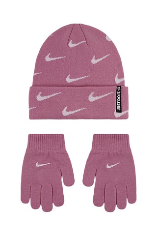 Bonnet et gants - Rose