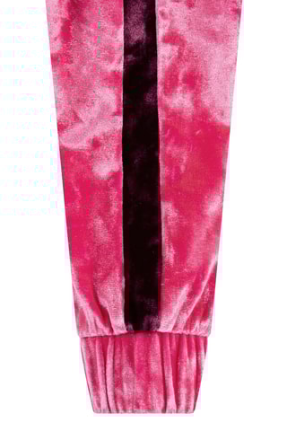 Grenouillère à capuche en velours - Rose