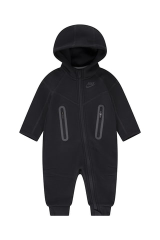 Grenouillère polaire à capuche - Noir 