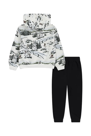 Sweat à capuche et pantalon - Blanc et noir