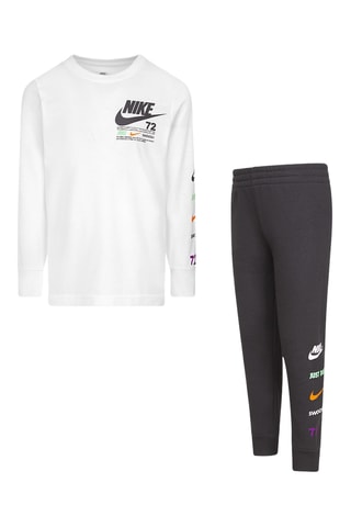 T-shirt et pantalon - Blanc et anthracite