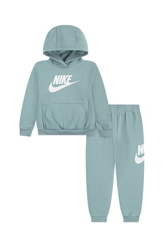 Sweat à capuche et pantalon - Bleu pétrole et blanc