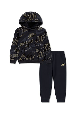 Sweat à capuche et pantalon polaires - Noir