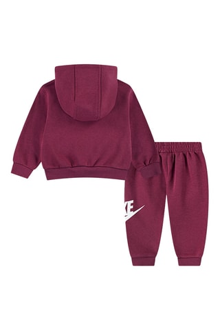 Sweat à capuche et pantalon polaires - Violet et blanc