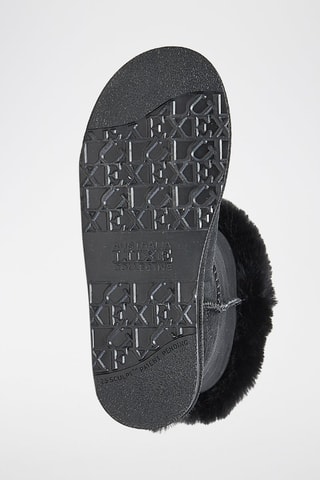 Botas de piel ovina nobuk forradas - Negro 