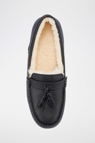 Mocasines de piel forrados - Negro