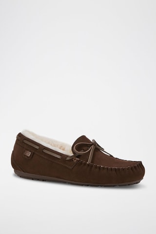 Mocasines de piel ovina forrados - Marrón