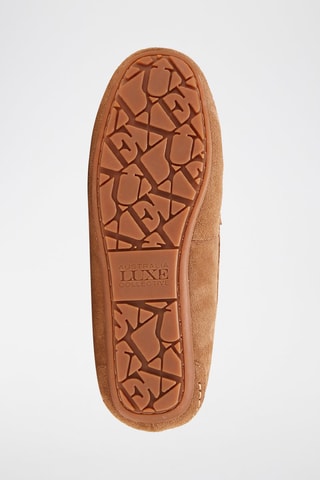 Mocasines de piel ovina nobuk forrados - Beige