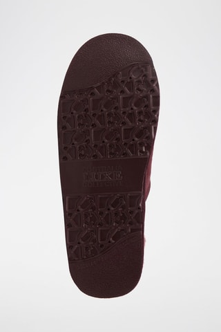 Zapatillas de casa forradas de piel ovina nobuk - Burdeos