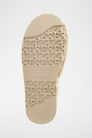 Zapatillas de casa de piel ovina - Beige