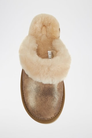 Zapatillas de casa de piel ovina forradas - Dorado