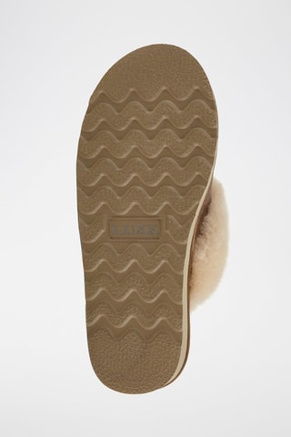 Zapatillas de casa de piel ovina forradas - Dorado