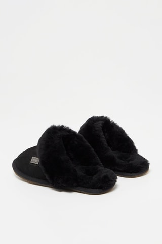 Sandalias de piel ovina - Negro