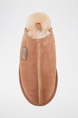 Sandalias de piel ovina forradas - Camel