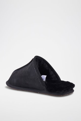 Sandalias de piel ovina forradas - Negro