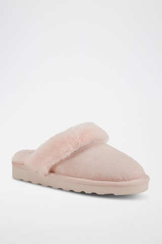 Sandalias de piel ovina forradas - Rosa claro