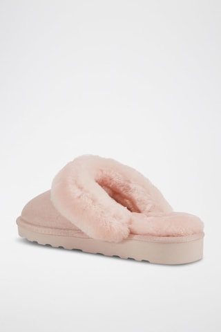 Sandalias de piel ovina forradas - Rosa claro