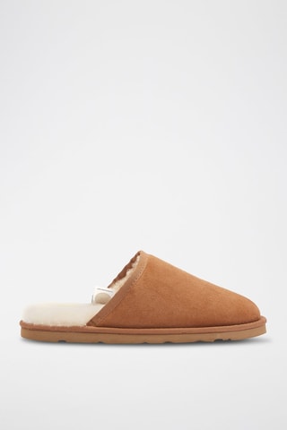 Sandalias de piel ovina forradas - Camel