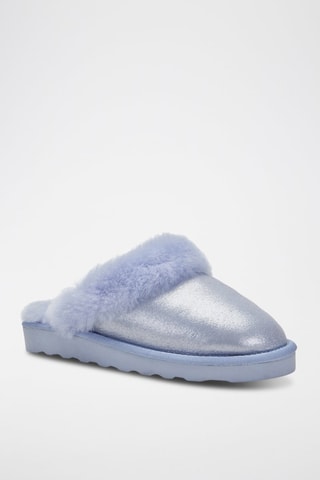 Sandalias de piel ovina forradas - Plateado