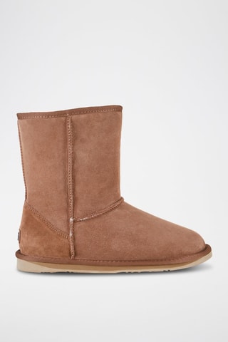 Botas de piel ovina nobuk forradas - Beige