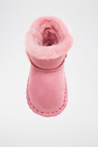 Botines de piel ovina nobuk forrados - Rosa