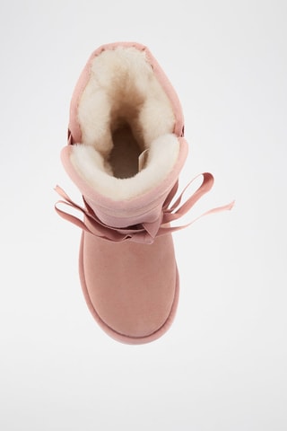 Botines de piel ovina nobuk forrados - Rosa