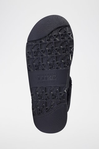 Botines de piel ovina nobuk forrados con plataforma - Negro