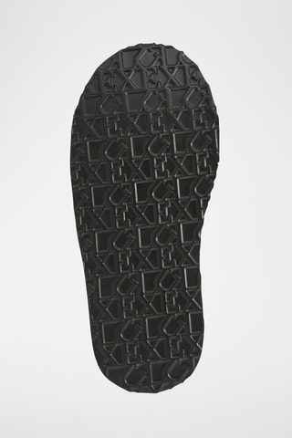 Botines de nobuk forrados con plataforma - Beige y negro