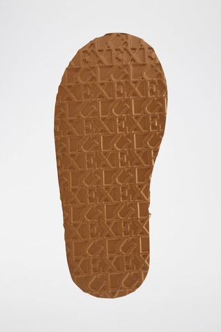 Botines de nobuk forrados con plataforma - Marrón