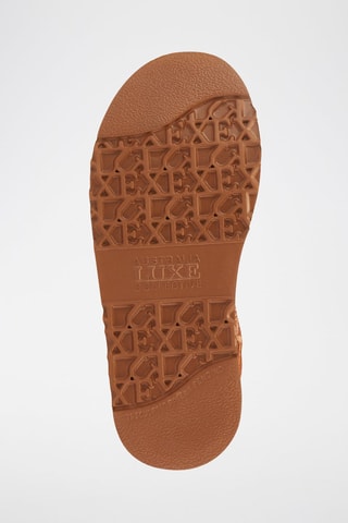 Botines de piel ovina forrados con plataforma - Camel