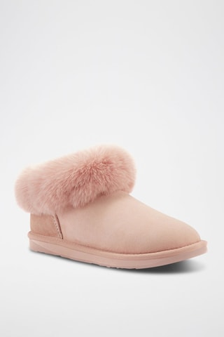 Botines de piel ovina nobuk forrados - Rosa