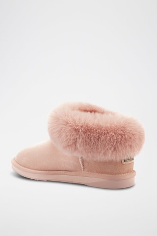 Botines de piel ovina nobuk forrados - Rosa