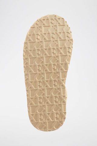 Botines de piel ovina nobuk forrados con plataforma - Marrón claro